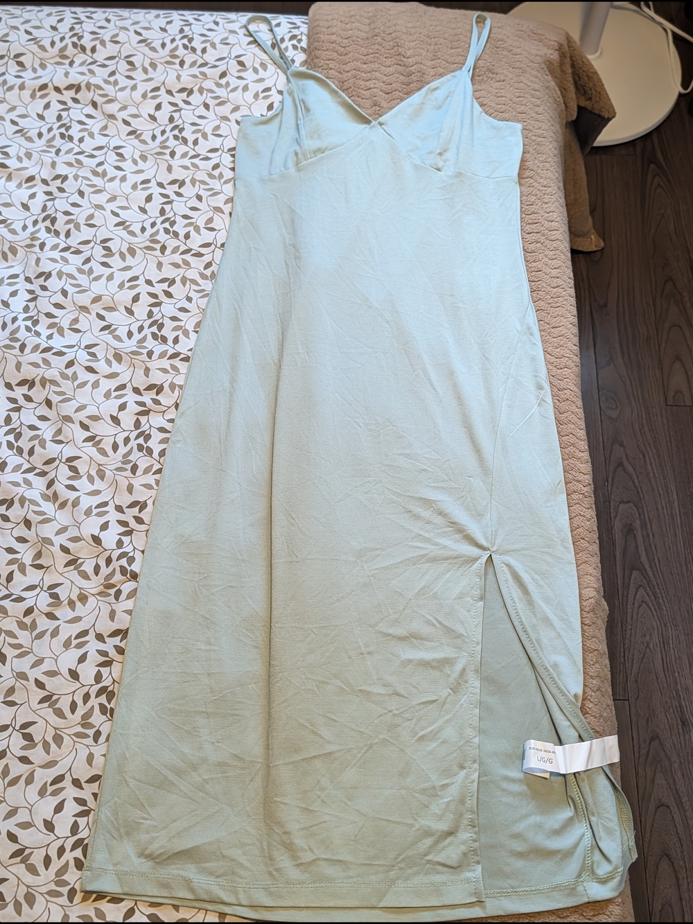 Streetwear Society Sage Green Slit Dress